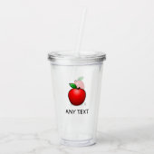 Rode appel acryl drinkbeker (Achterkant)