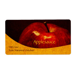 Rode appel - appelmoes home conserven label
