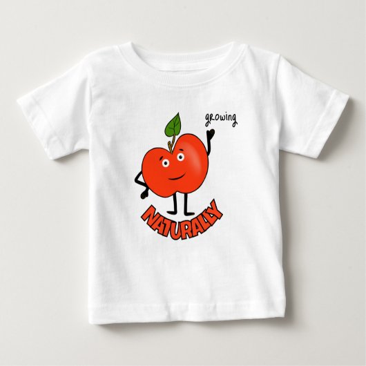 Rode appel baby bodysuit (Voorkant)