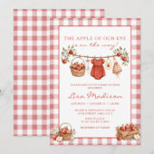 Rode appel baby shower appel van onze ogen kaart (Voorkant / Achterkant)