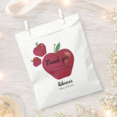 Rode appel baby shower bedankzakje (Geknipt)