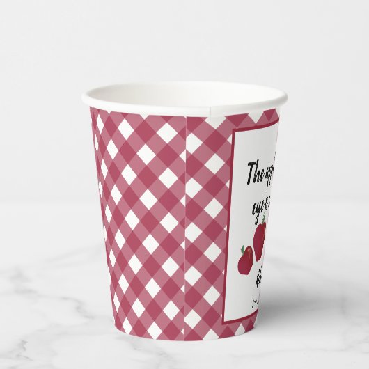 Rode appel baby shower papieren bekers (Rechts)