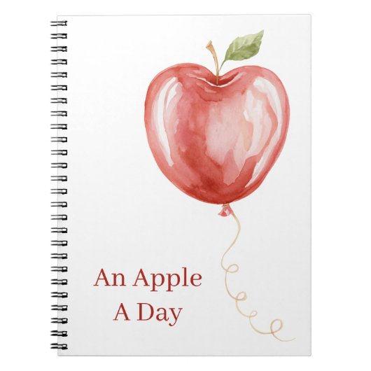 Rode Appel Ballon Notitieboek (Voorkant)