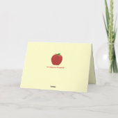 Rode appel, bedankkaart voor leraren (Achterkant)