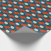 Rode Appel Blauw Cadeaupapier (Hoek)
