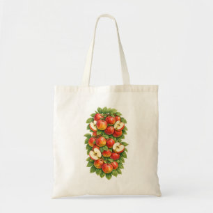 Rode Appel Botanische Illustratie Tote Bag