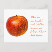 Rode appel briefkaart (Voorkant)