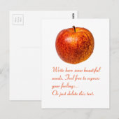 Rode appel briefkaart (Voorkant / Achterkant)