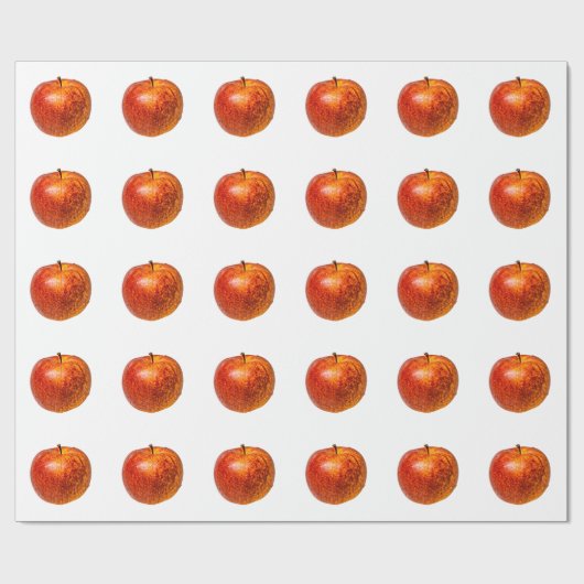 Rode appel cadeaupapier (Vlak)