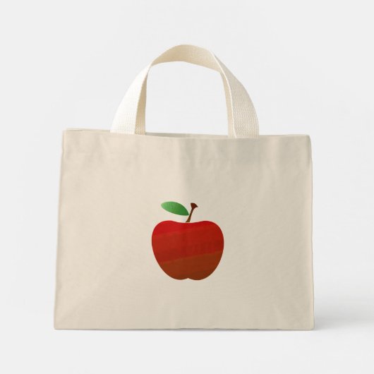 rode appel Canvas tas (Achterkant)