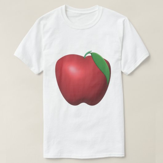 Rode Appel Design Vers Fruit T-shirt (Design voorkant)