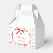 Rode appel Douche Favoriet Box Bedankdoosjes (Voorkant Zijde)