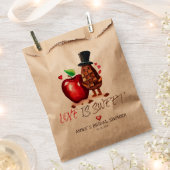 Rode appel en chocolade paar Vrijgezellenfeest Bedankzakje (Geknipt)