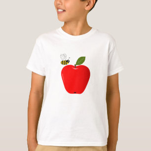 Rode appel en honingbijen t-shirt