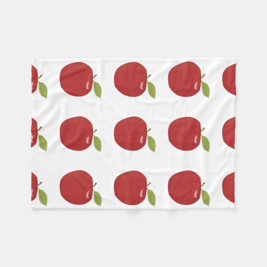 rode appel fleece deken (Voorkant (Horizontaal))