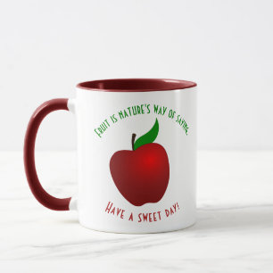Rode appel fruit koffie Mok