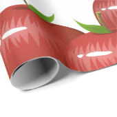 Rode appel fruit voedsel patroon cadeaupapier (Rol Hoek)