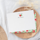 Rode appel | Gepersonaliseerde leraar briefpapier Notitiekaartje