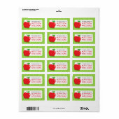 Rode appel groene gestructureerde rand boekplaat b etiket (Full Sheet)