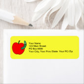 rode appel groene worm etiket (Insitu)