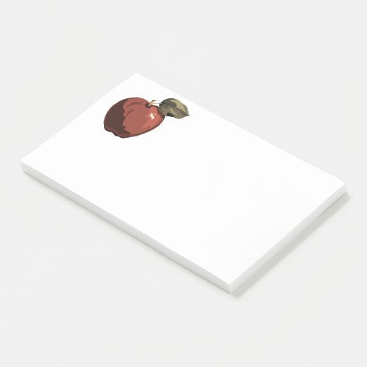 Rode appel illustratie post-it® notes (Schuin)