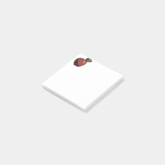 Rode appel illustratie post-it® notes (Schuin)