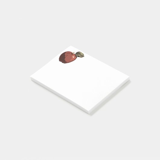 Rode appel illustratie post-it® notes (Schuin)