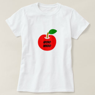rode appel in Maori - aporo whero T-shirt
