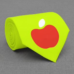 rode appel in neon gele das