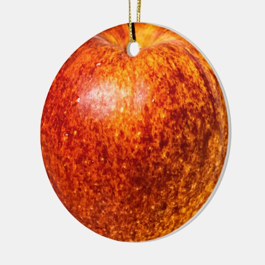 Rode appel keramisch ornament (Links)