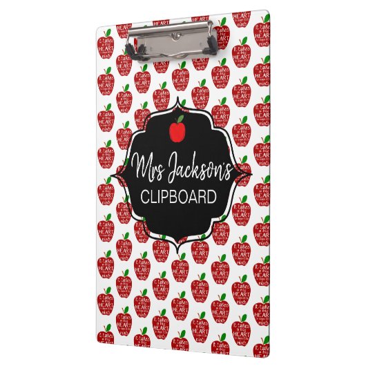 rode appel leraar bedankt je pensionering Nursery Klembord (Links)