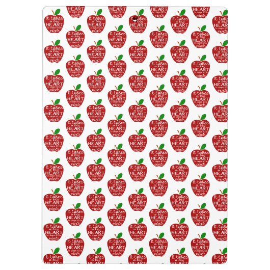 rode appel leraar bedankt je pensionering Nursery Klembord (Achterkant)