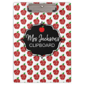 rode appel leraar bedankt je pensionering Nursery Klembord (Voorkant)