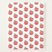 rode appel leraar bedankt je pensionering Nursery Planner (Achterkant)