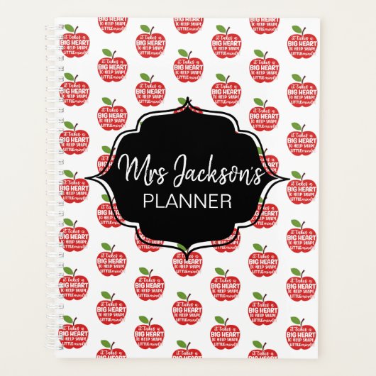 rode appel leraar bedankt je pensionering Nursery Planner (Voorkant)