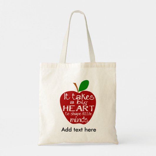 rode appel leraar bedankt je pensionering Nursery Tote Bag (Achterkant)