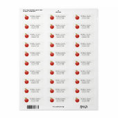 Rode Appel Leraar Retouradres Label (Full Sheet)