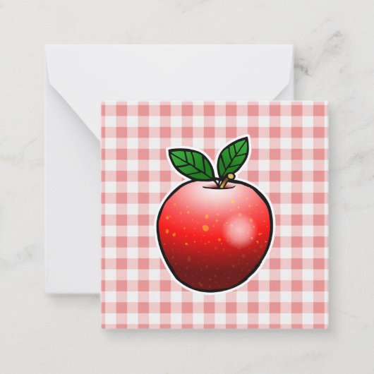 Rode Appel Moederdag Notitiekaartje (Voorkant)