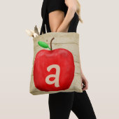 Rode Appel Monogram Tote Bag (Dichtbij)