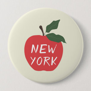 Rode appel New York Ronde Button 4,0 Cm
