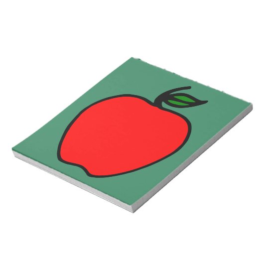 Rode appel notitieblok (Linkerzijde)