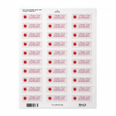Rode appel op roze etiket (Full Sheet)