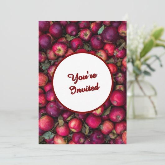 Rode Appel Partij Aanpasbaar Kaart (Staand voorkant)