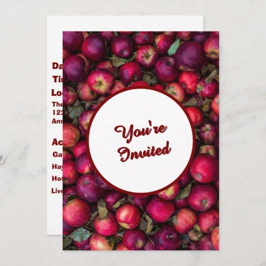 Rode Appel Partij Aanpasbaar Kaart (Voorkant / Achterkant)