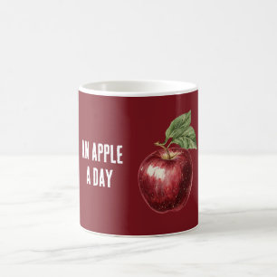 Rode appel per dag koffiemok