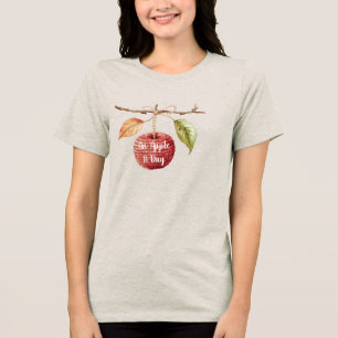 Rode appel per dag Tri-Blend shirt