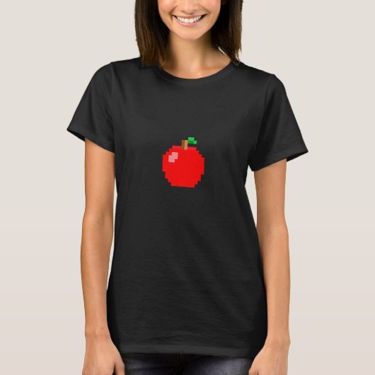 Rode Appel Pixel Art T-shirt (Voorkant)
