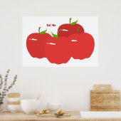 Rode appel poster (Keuken)
