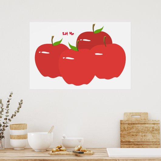 Rode appel poster (Keuken)