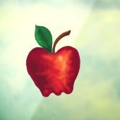 rode appel raamsticker (Vel 3)